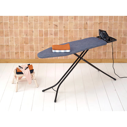 Ironing Board B 124x38 cm Solid Steam Iron Rest - Denim Blue