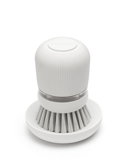 Soap Dispensing Dish Brush - Light Grey