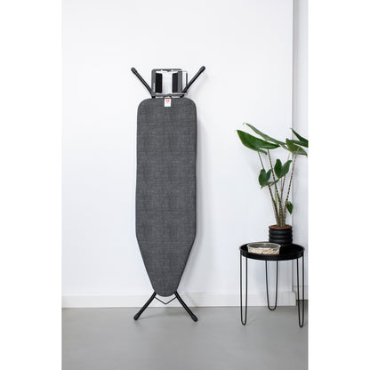 Ironing Board 124x38cm (B) Steam Iron Rest- Denim Black