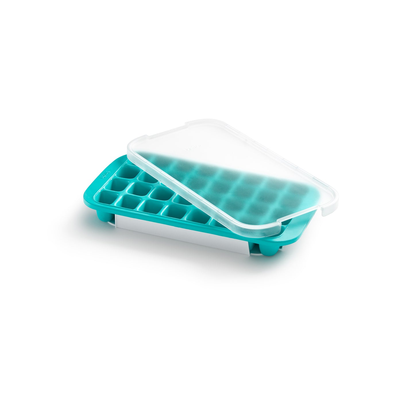 Industrial Ice Cube Tray with Lid - Turquoise