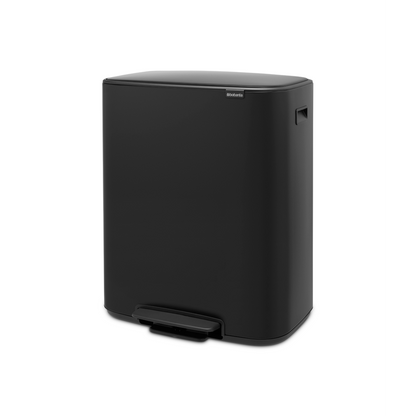 Bo Pedal Bin 2 x 30 litre - Matt Black