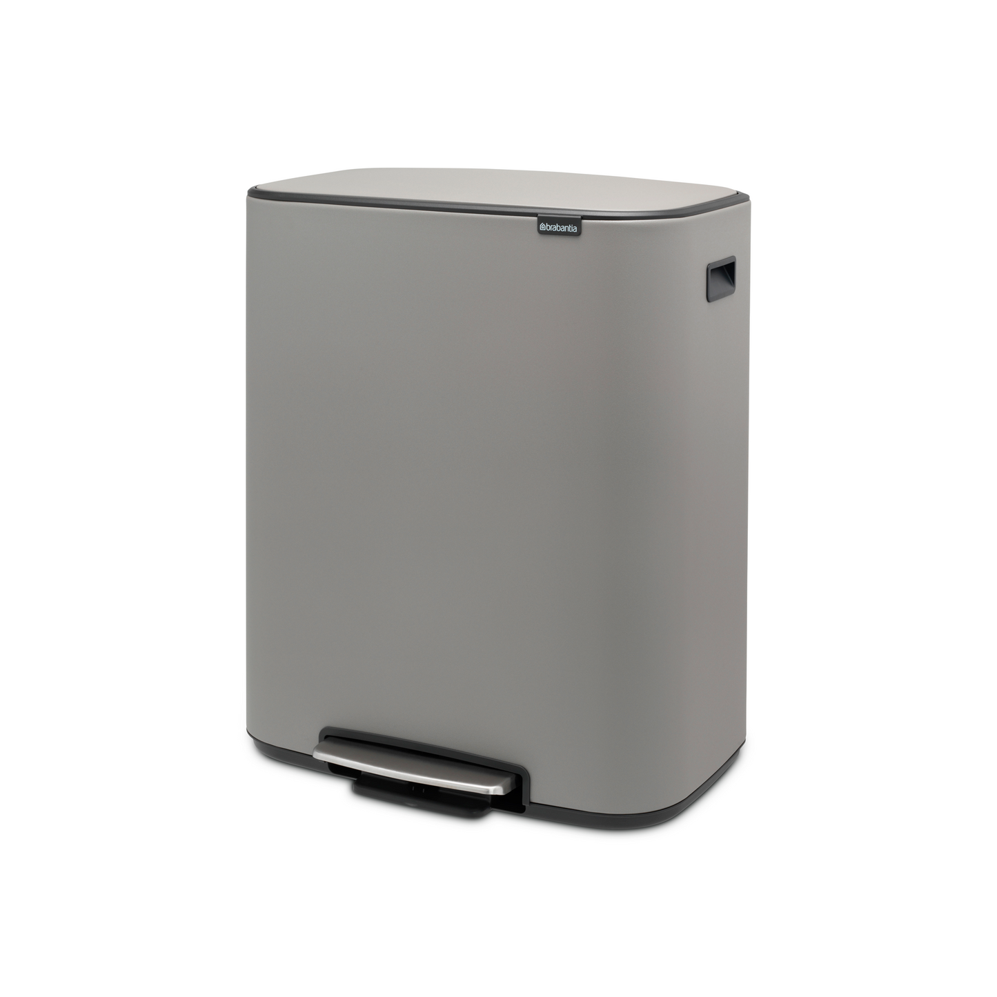 Bo Pedal Bin 2 x 30 litre - Mineral Concrete Grey