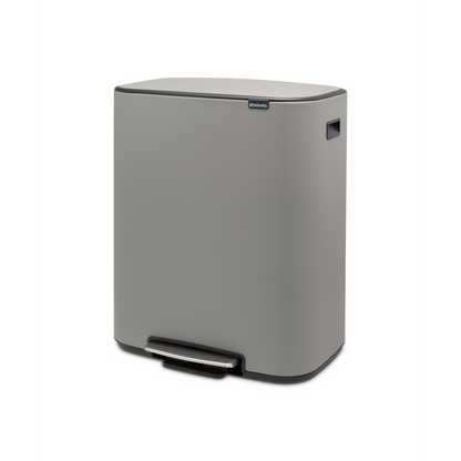 Bo Pedal Bin 2 x 30 litre - Mineral Concrete Grey