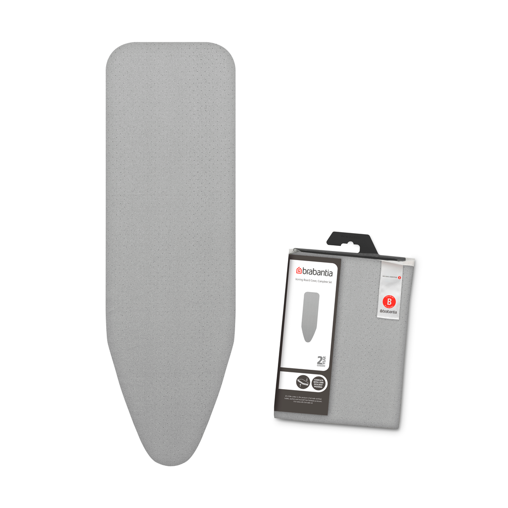Ironing Board Cover (B) 124x38cm, Complete Set - Metalised