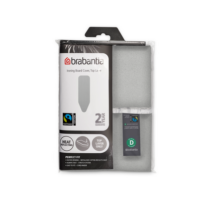 Ironing Board Cover (D) 135x45cm, Top Layer - Metalised