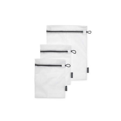 Bra, Sock and Wash Bag Set - White / Grey Zipper