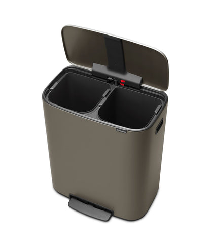 Bo Pedal Bin 2 x 30 litre - Platinum