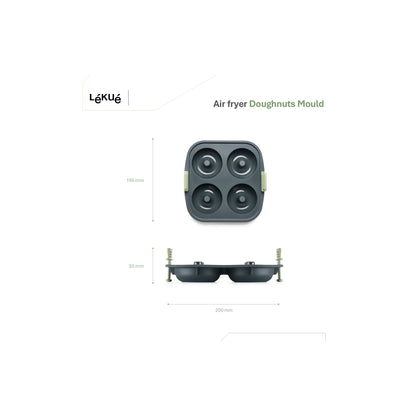 Air fryer Doughnuts Mould - 4 hole - Grey