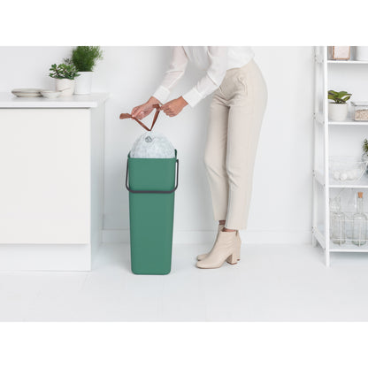Sort & Go Waste Bin 40 litre - Fir Green