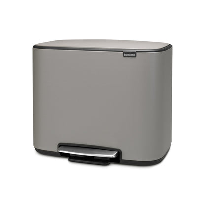 Bo Pedal Bin 3 x 11 litre - Mineral Concrete Grey