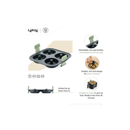 Air fryer Doughnuts Mould - 4 hole - Grey
