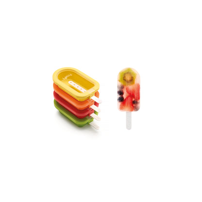 Stackable Big Ice Lolly Moulds Set of 4 - Mixed