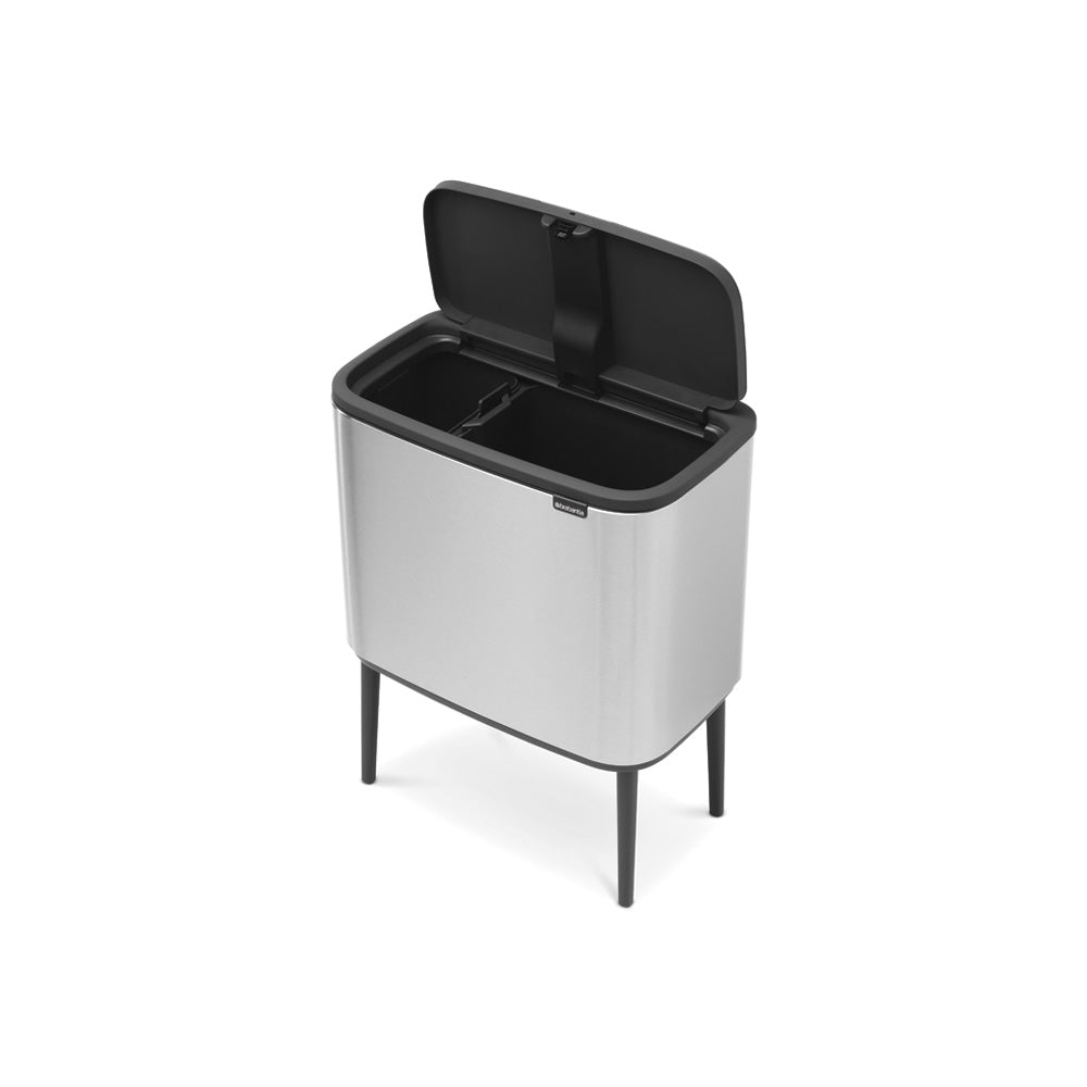 Bo Touch Bin 11 + 23 Litre - Fingerprint Proof Matt Steel