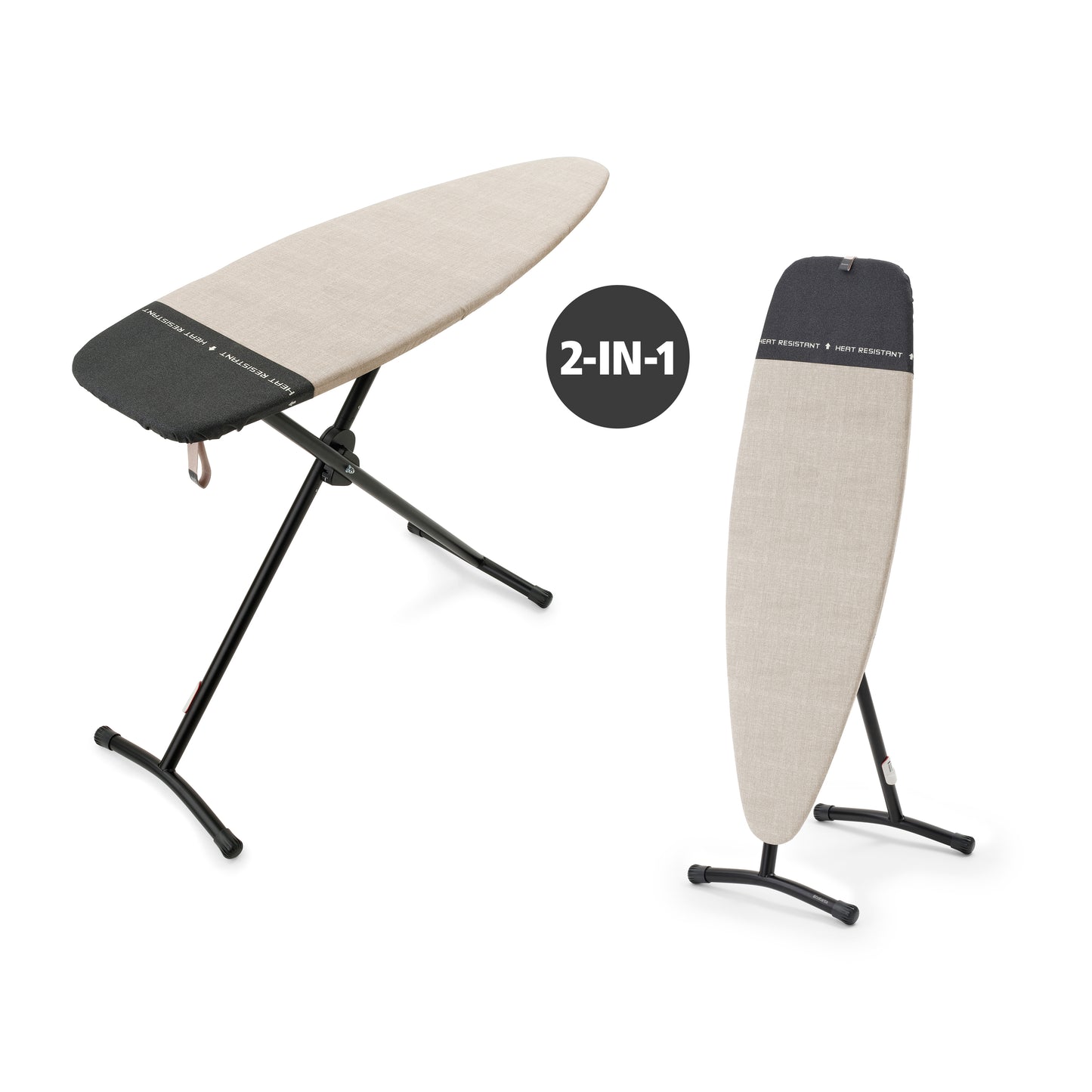 Steam & Ironing Board D, 135x45 cm, Heat Resistant Parking Zone - Denim Grey