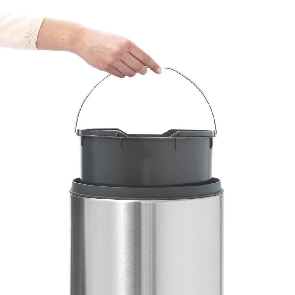 Touch Bin New 30 Litre - Fingerprint Proof Matt Steel