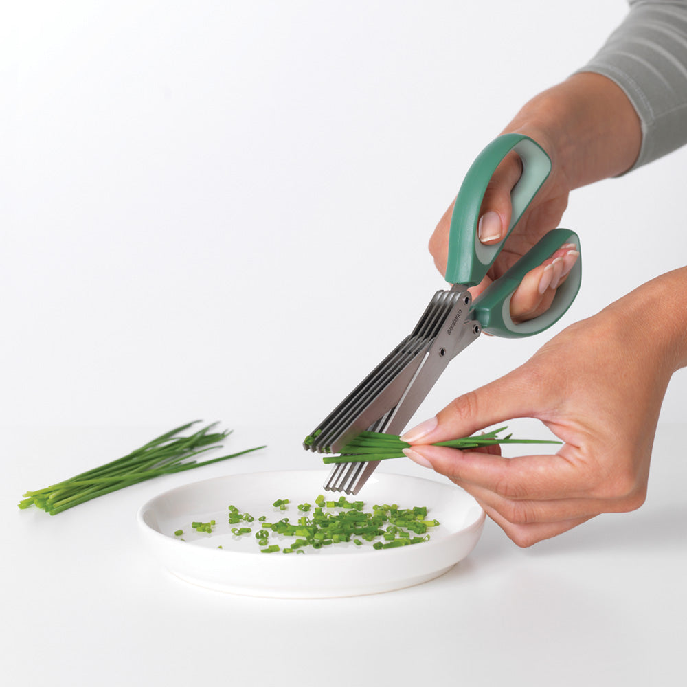Tasty+ Herb Scissors plus Cleaning Tool - Fir Green