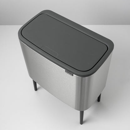 Bo Touch Bin 36 Litre - Fingerprint Proof Matt Steel