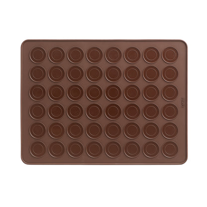 Silicone Macaron Baking Mat 40cm - Brown