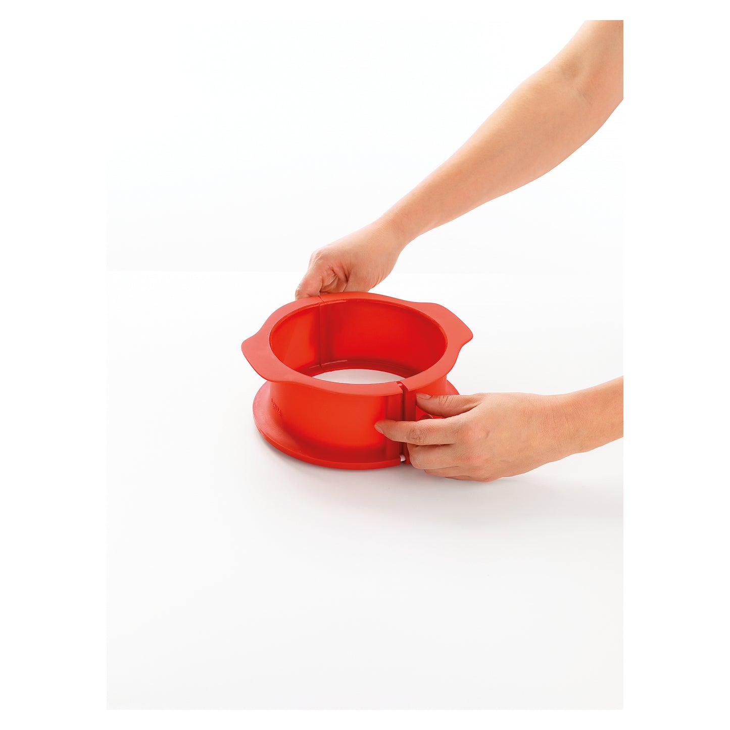 Duo Springform with plate - 15cm - Red