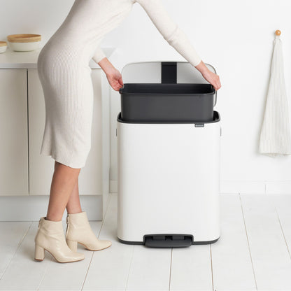 Bo Pedal Bin 60 litre - White