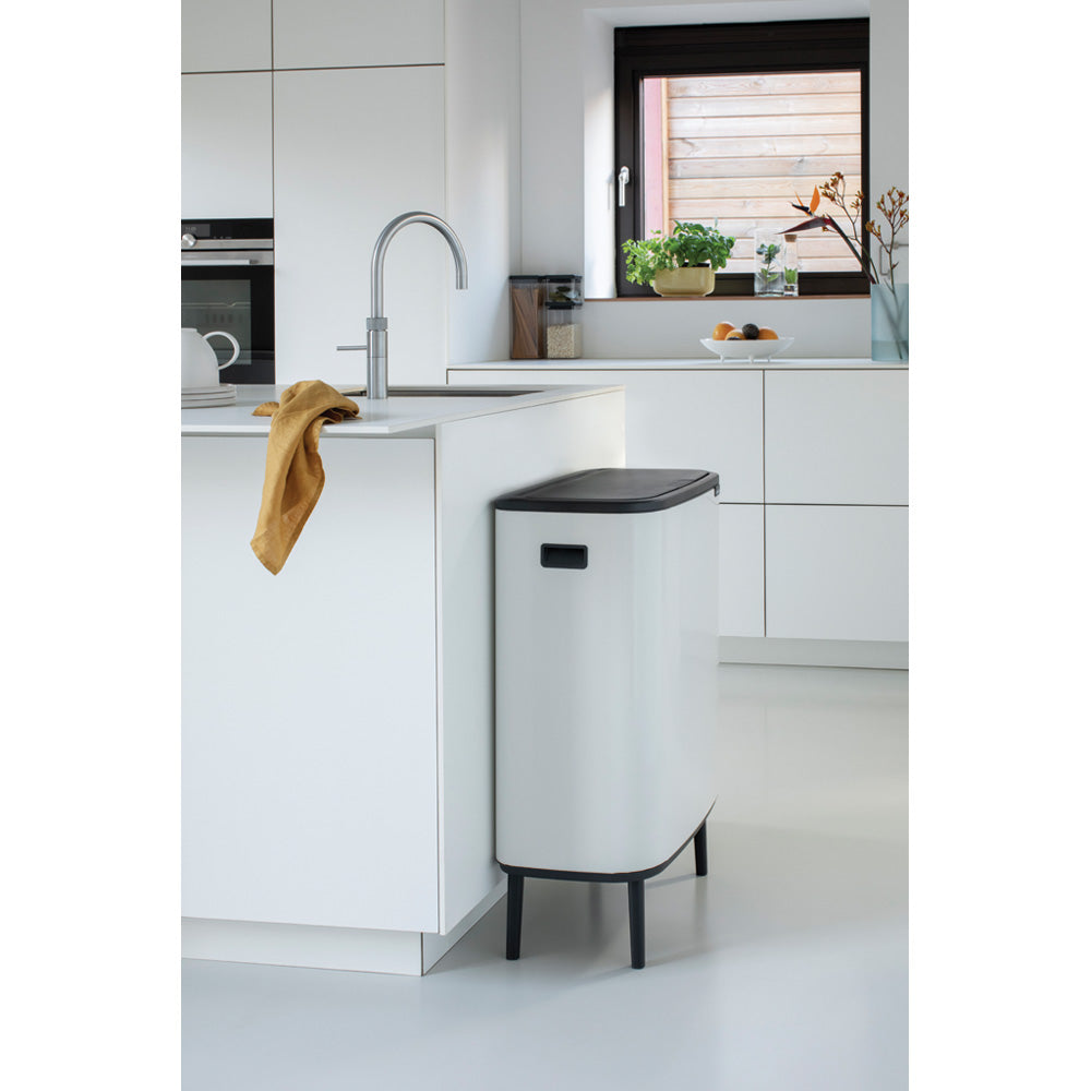Bo Touch Bin Hi 2 x 30 litre - White