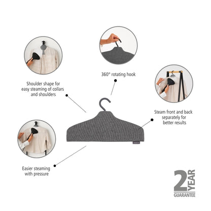 Steaming Clothes Hanger - Black