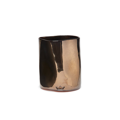 Utensil Holder Dented Crock Ceramic - Platinum