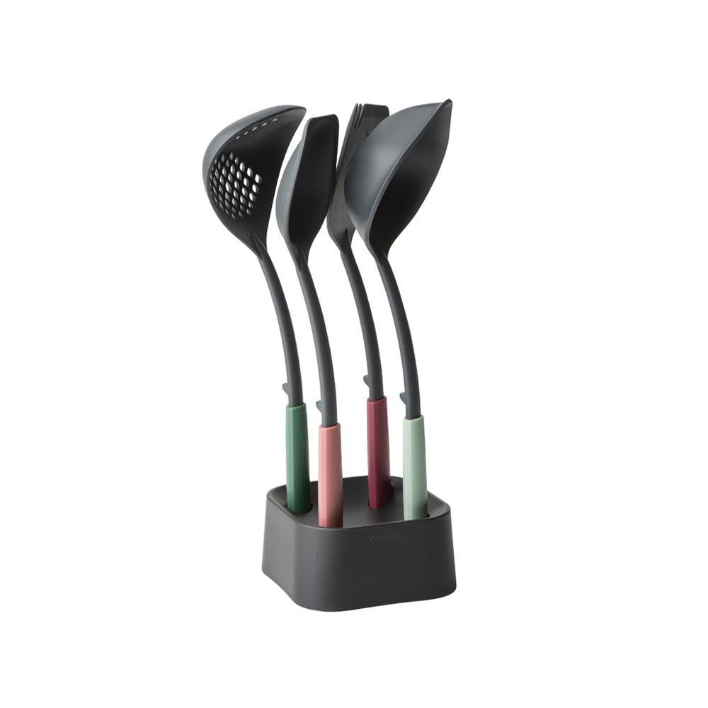 Tasty+ Kitchen Utensils Set plus Stand - Mixed Colours