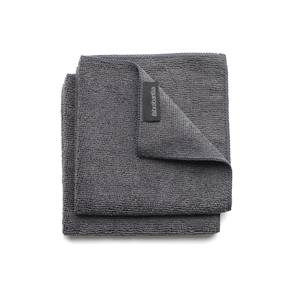 Microfiber Dish Cloths, Set 2 - Dark Grey