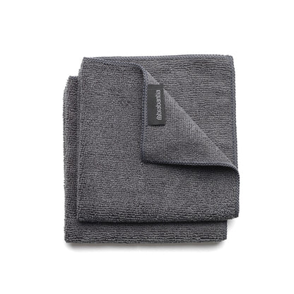 Microfiber Dish Cloths, Set 2 - Dark Grey