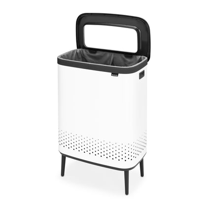 Bo Laundry Bin Hi 2 x 45 litre - White