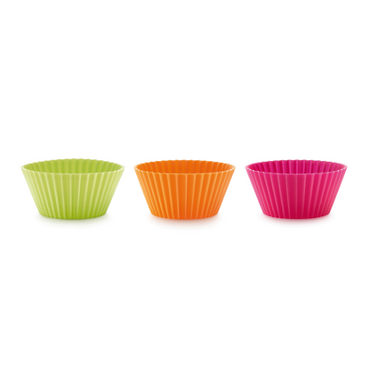 Silicone Muffin Cases Set of 12, 7 cm - Mixed