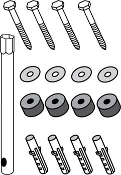 Replacement Fixing Set for Wallfix - Black