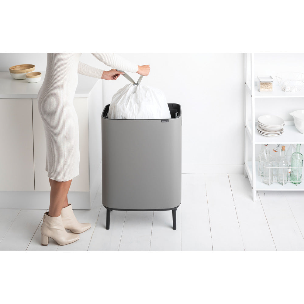 Bo Touch Bin Hi 60 litre - Mineral Concrete Grey