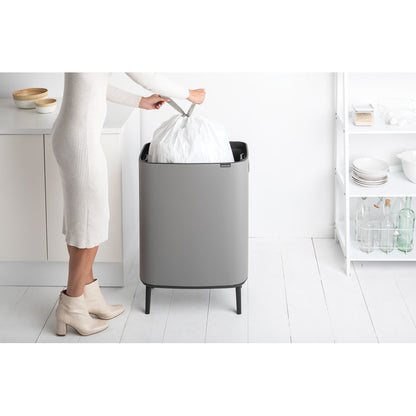 Bo Touch Bin Hi 60 litre - Mineral Concrete Grey