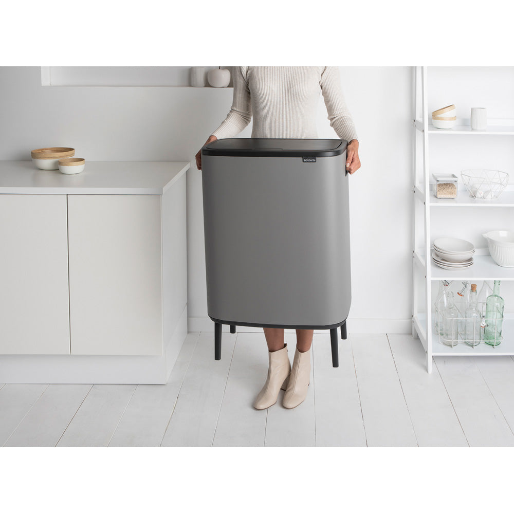 Bo Touch Bin Hi 60 litre - Mineral Concrete Grey