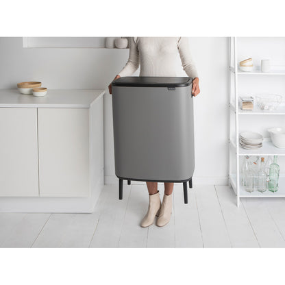Bo Touch Bin Hi 60 litre - Mineral Concrete Grey