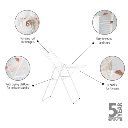 Hangon Drying Rack 20 metres Fresh White