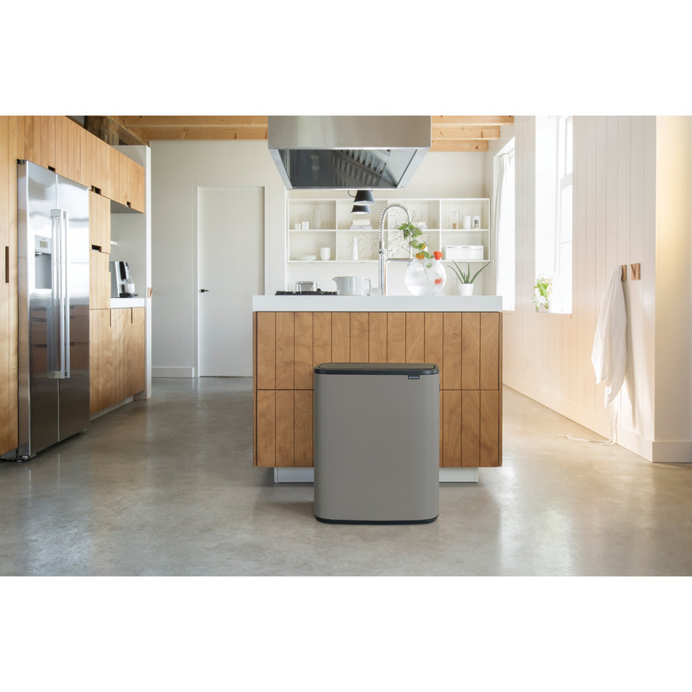 Bo Touch Bin 2 x 30 litre - Mineral Concrete Grey