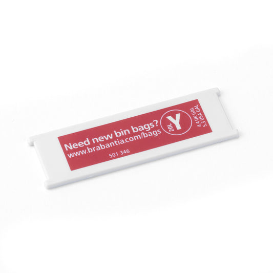 Plastic Capacity Tag 20L (Red) Y