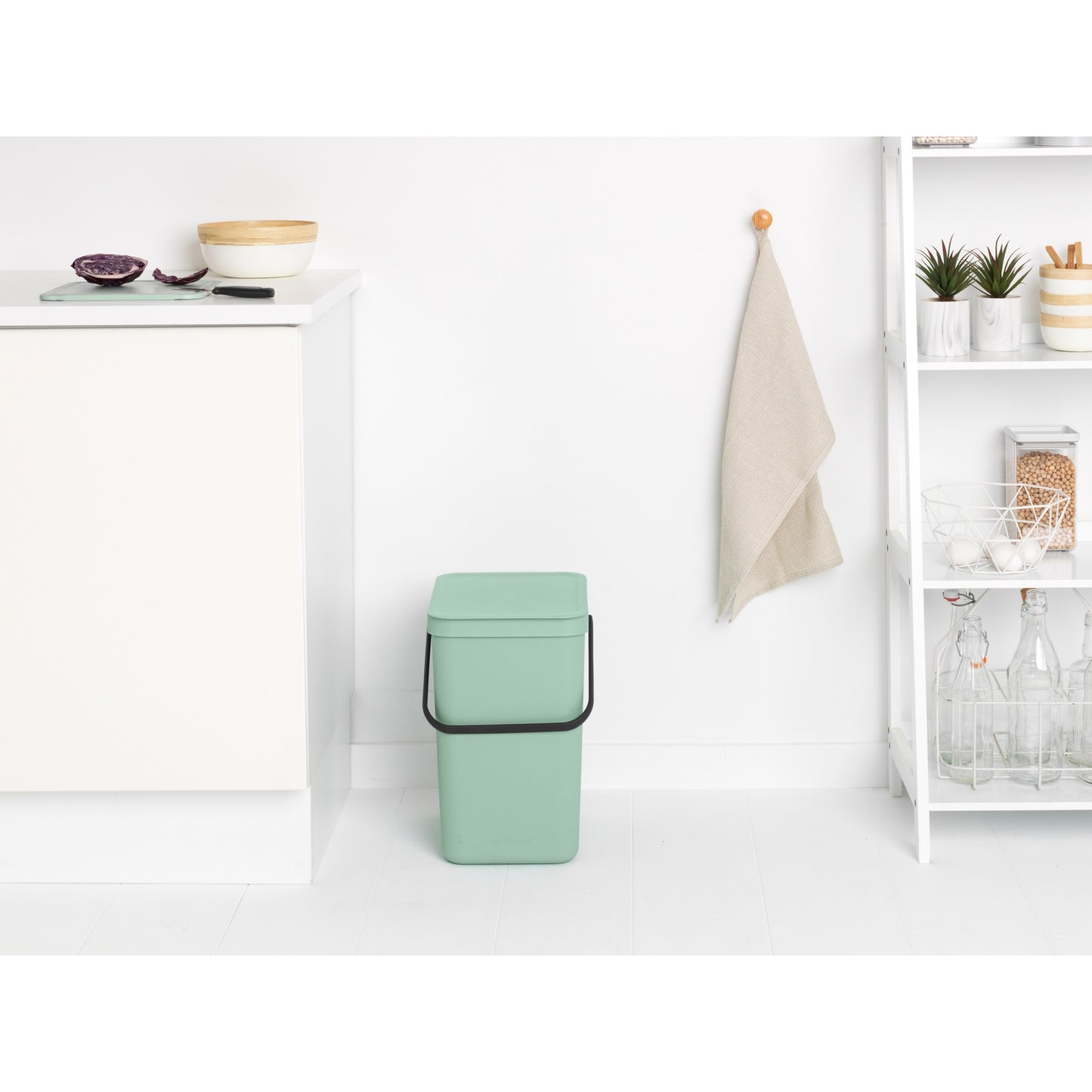 Sort & Go Waste Bin 25 litre - Jade Green