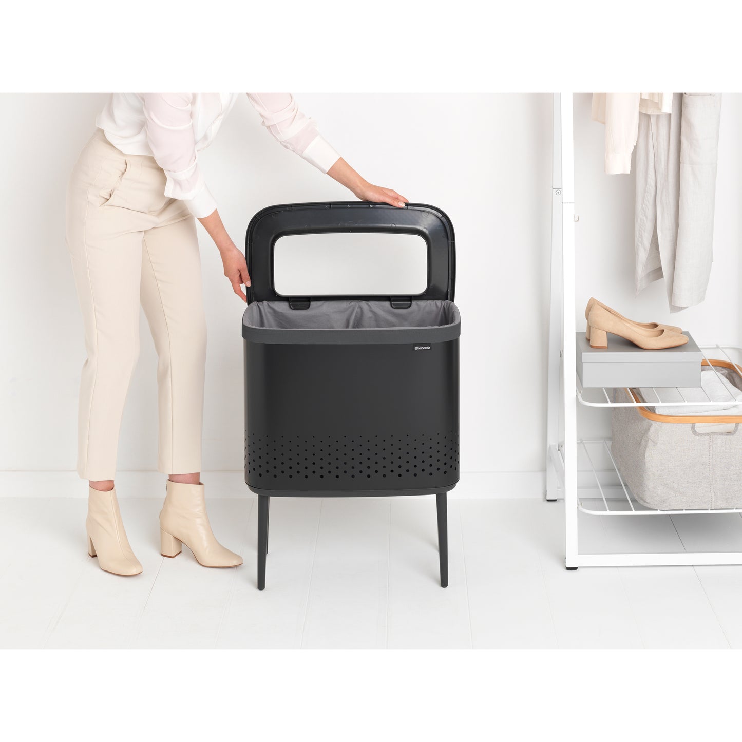 Bo Laundry Bin 60 litre - Matt Black