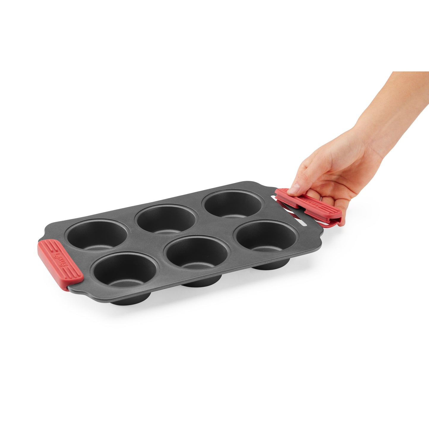 Non-Stick Muffins Mould, 6 Hole - Grey