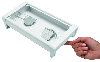 Food Warmer, 2 Burner, White/Grey Grill