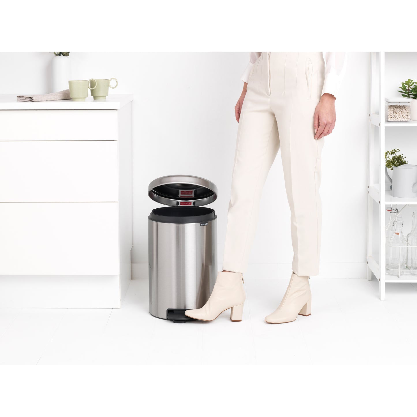 Pedal Bin NewIcon 20 Litre - Fingerprint Proof Matt Steel