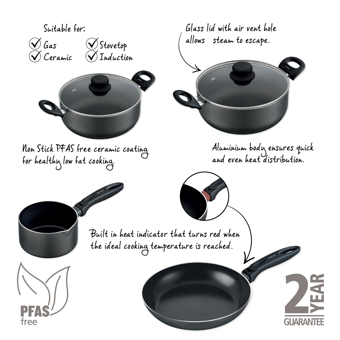 Signal non-stick 4(6) piece set