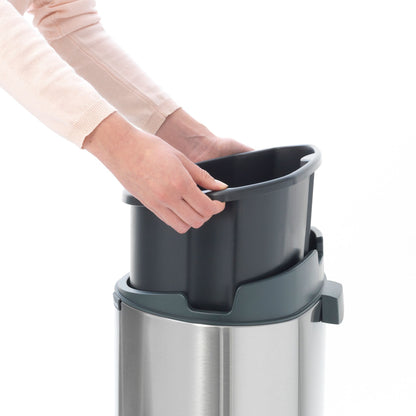 Touch Bin New 40 Litre - Fingerprint Proof Matt Steel