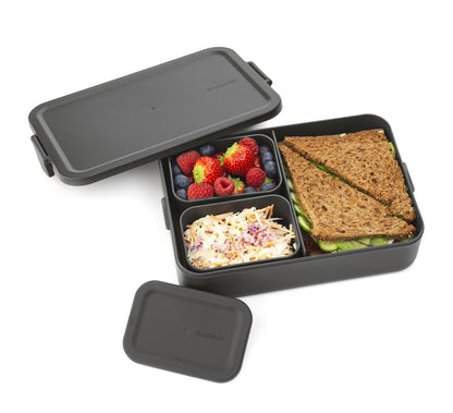 Make & Take Lunch Box Bento, Large - Dark Grey