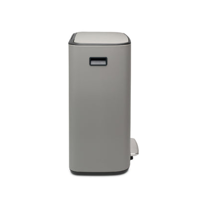 Bo Pedal Bin 2 x 30 litre - Mineral Concrete Grey