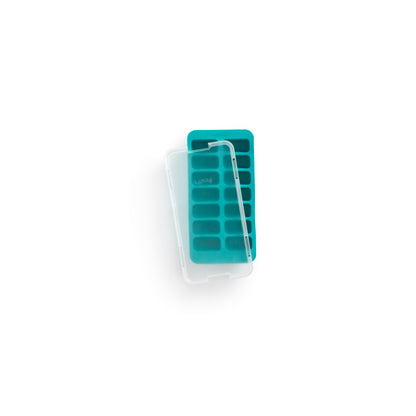 Rectangular Ice Cube Tray with Lid - Turquoise